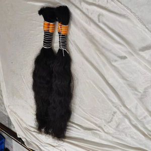 <b>Best</b> Selling One Single Donor Bulk Human Hair Unprocessed 100% Raw Cuticle Aligned From India. <b>Natural</b> Human Hair - Product Image 5