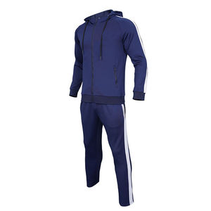 ชุดกีฬาฤดูหนาว เสื้อผ้ากีฬาแบบสองชิ้น สีสันปรับแต่งได้ ชุดวอร์มผู้ชาย ทรงปกติ ผ้าโพลีเอสเตอร์ 100% สตรีทแวร์มีฮู้ด - Product Image 2