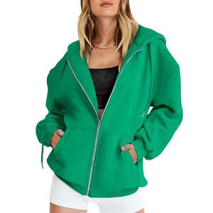 Sudadera con Capucha de Forro Polar Bordada para Mujer, Estilo Minimalista, 2024, Manga Larga, Bolsillo Delantero, Uso Diario Informal, Antiarrugas, Transpirable - Product Image 2