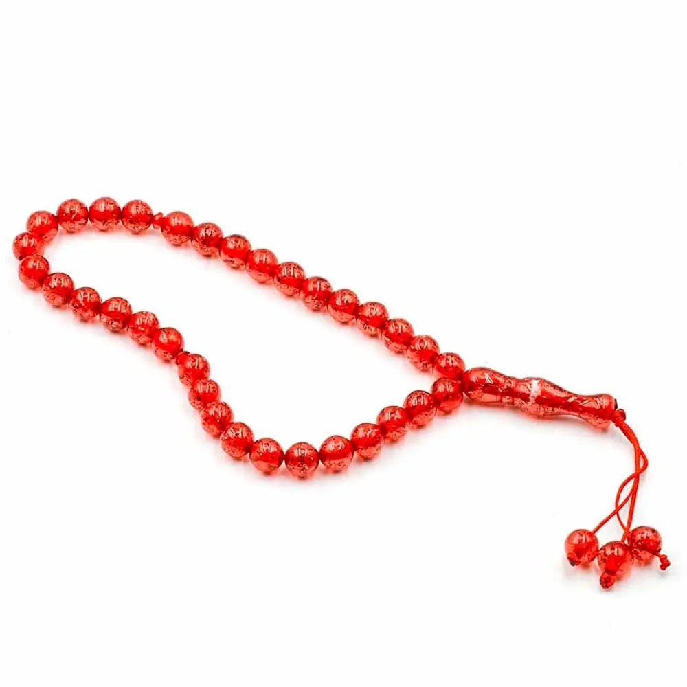 Rote Farbe Hochzeits geschenk Plain 8mm Gebets perlen Quasten Großhandel Blank Große Größe Tasbih Rosenkranz Natürliche Gebets perlen