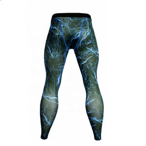 Leggings de yoga para hombre recién llegados superventas cintura elástica mezclada de poliéster con pantalones de yoga de sublimación de patrón sólido - Product Image 6