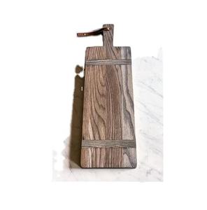 Plateau de service fait à la main personnalisé en bois naturel au meilleur prix pin hêtre acacia nourriture thé plateaux de service avec poignées - Product Image 3