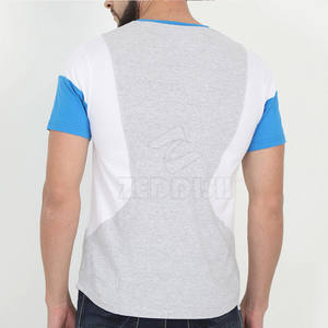 Camiseta de manga corta de algodón 100% de alta calidad para hombre, servicio OEM antiarrugas, diseñe su propio logotipo para el verano, patrón sólido - Product Image 3