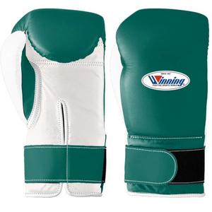 Professional Green White <b>Leather</b> Boxing <b>Gloves</b> Velcro Wrist Training Sparring <b>Gloves</b> for Men and <b>Women</b> - Product Image 1
