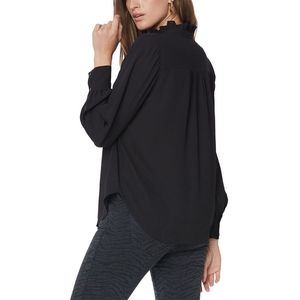 Camicetta da Donna NYDJ Nera Taglia XS con Collo a Volant in Chiffon di Seta e Logo Ricamato, Top Casual per la Stagione Autunnale, Taglie da XS a XL - Product Image 2