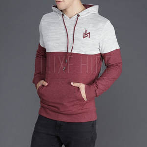Sweats à capuche pour hommes personnalisés sweat à capuche en coton mélangé de couleur unie vêtements décontractés qualité supérieure pullovers à capuche - Product Image 4