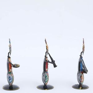 Musicien en métal peint à la main multicolore Décoration intérieure Figure musicale unique et colorée - Product Image 5