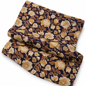 Custom Design Organic Eco-Friendly Lightweight Handblock Quick-Dry <b>Purple</b> Flower Printed Cotton Voile <b>Fabric</b> Breathable Soft - Product Image 4