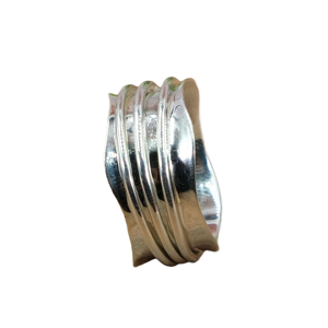 Bague de méditation en argent sterling 925 pur, large, martelée, rotative, pour le pouce, anti-anxiété, cadeau de bijoux - Product Image 6