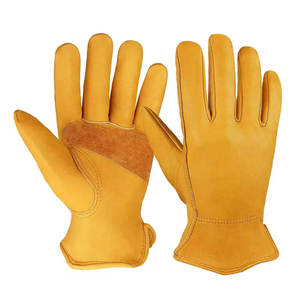 Gants de travail de sécurité de qualité supérieure pour hommes et femmes pour la construction en cuir de vachette à bas prix - Product Image 2