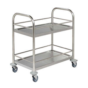 Chariots de service KM60357 en acier inoxydable de taille moyenne pour restaurants et hôtels – Équipement de cuisine durable et élégant - Product Image 1