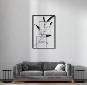 Decoración de pared de hoja de Metal de diseño Simple para sala de estar, sofá, pared de fondo, porche, artes colgantes y manualidades, decoración del hogar moderna - Product Image 1