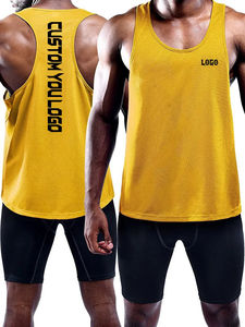 Débardeurs de gym pour hommes à prix réduit Débardeurs personnalisés pour hommes de taille américaine Débardeurs extensibles pour hommes Débardeurs pour hommes côtelés avec logo personnalisé - Product Image 2