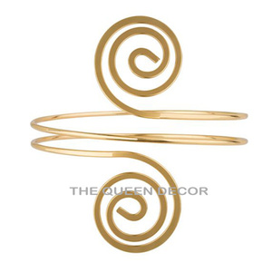 Moderno lujo aluminio Metal forma única oro decorativo servilletero Mesa arreglo decoración del hogar - Product Image 5