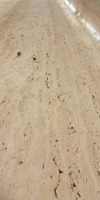 2025 résine époxy remplissage ivoire veine coupe travertin naturel populaire travertin beige haute qualité travertin beige revêtement de sol mural