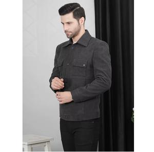Blazer en viscose pour homme, best-seller, gris foncé, veste formelle, coupe ajustée, costume pour le travail de bureau, disponible en solde - Product Image 1