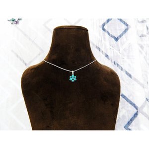 Collar de turquesa, Plata de Ley 925 con joyería de piedras preciosas de platino hecha a mano para mujer, regalo perfecto para el momento de la semana, para el día de la mujer - Product Image 4