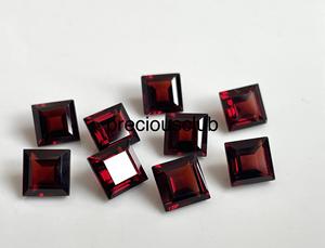 โกเมนธรรมชาติตัดสี่เหลี่ยม3มม.-หลวมโกเมนแดงคุณภาพสูงตัดสี่เหลี่ยม - Product Image 4