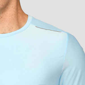 เสื้อยืดคอกลมสไตล์ลำลองสำหรับผู้ชายโลโก้ออกแบบได้ตามที่ต้องการเสื้อยืดสีพื้นพร้อมแผ่นพัฟแบบปักลาย DTF DTG - Product Image 5