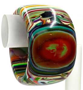 Brazalete de resina de moda colorido de Estilo Vintage altamente pulido personalizado de alta calidad de marca para mujeres de la India - Product Image 4