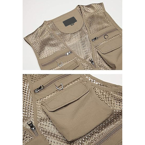 Chaleco de lona transpirable Utilidad Cargo Ropa de trabajo de invierno A prueba de viento Secado rápido Multi bolsillo Fotógrafo al aire libre Ropa exterior - Product Image 3