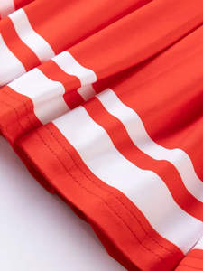 Uniformes de Animadoras 2026, Venta al Por Mayor, Tela Roja, Spandex/Algodón de Alta Calidad, Logotipo Personalizado, Diseño Gratuito - Product Image 3