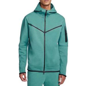 Conjunto de sudaderas con capucha y pantalones para correr para hombre, ropa deportiva de dos piezas, chándales de otoño e invierno para hombre, trajes lisos con cremallera de gran tamaño - Product Image 2