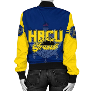 Veste bomber en satin bleu et or SGRho Sigma Gamma Rho 1922, broderie grecque, vêtements pour femmes de sororité - Product Image 2