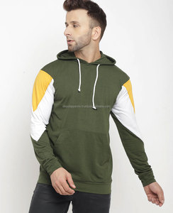 OEM Sudadera con capucha colorblock transpirable de algodón a granel con cremallera completa logotipo personalizado bordado sobre la cara Jersey largo temporada de invierno tamaño 6XL - Product Image 2
