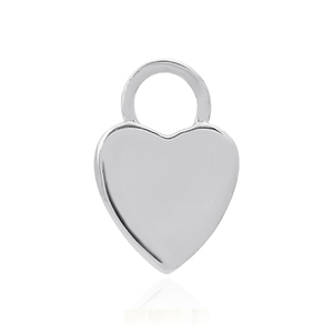 Charmes unis en forme de coeur Pendentif en argent sterling 925 Cadeau tendance Bijoux de Saint-Valentin - Product Image 1