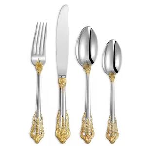 Juego de Cubiertos de Hotel, Acero Inoxidable, Tenedor, Cuchara, Cuchillo, Cubiertos de Metal, Utensilios de Comedor - Product Image 1