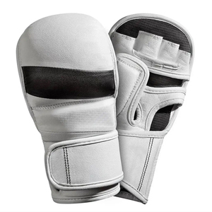 Sarung tangan Muay Thai Sparing Logo kustom dengan cetakan sarung tangan dewasa kulit sapi kualitas tinggi - Product Image 4