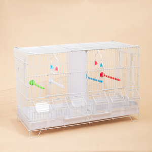 <span class=keywords><strong>Cage</strong></span> d'élevage de canaris à toit ouvert en fil métallique fait à la main - Product Image 3