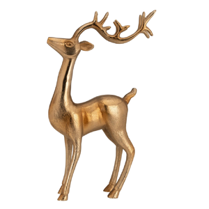 Sculpture de cerf en métal moderne, finition antique en laiton, sculpture en aluminium personnalisée, fabrication artisanale, décoration de maison écologique, anniversaire - Product Image 4