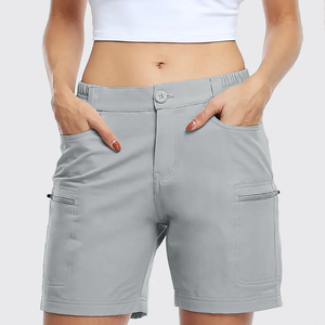 Shorts de sport pour femmes 2024, taille haute, respirants, séchage rapide, couleur unie, logo personnalisé, sports de plein air, fitness - Product Image 1