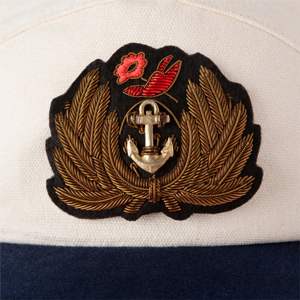 Claws N Roses Casquette souvenir 7 panneaux en coton biologique avec ancre brodée à la main Patch de lingot d'or terni Coupe réglable - Product Image 4