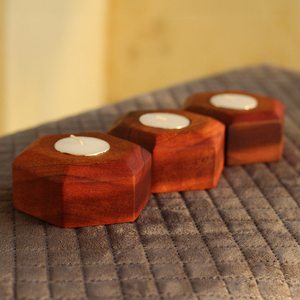 Handmade Wooden <b>Candle</b> Stand Perfect for Aromatherapy Candlelit <b>Dinners</b> Home Decor and Gift Use - Product Image 3
