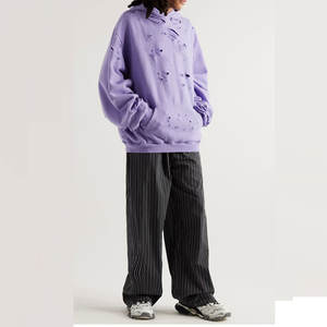 Hoodies Oversize Effet Vieilli Respirants et Confortables en Coton Lourd 100% – Faible MOQ – Collection Hiver à Prix Réduit - Product Image 2