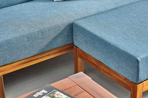 Sillón de salón individual con marco de madera de teca de estilo simple clásico de sofá conjunto de muebles sofá para sala de estar - Product Image 3