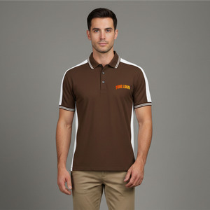 Polo de manga corta informal de verano para hombre, 100% algodón, de secado rápido, color sólido, con logo impreso personalizado, antipilling, para golf. - Product Image 4