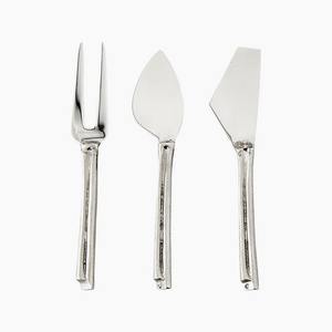 Ensemble de fromage en acier inoxydable de style occidental Conception de plumes Poignée gaufrée à la main Couverts bon marché Ensemble de fromage - Product Image 6