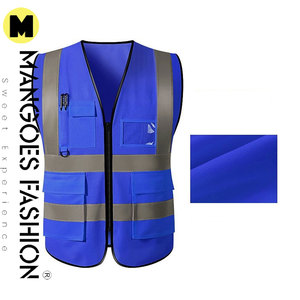 เสื้อกั๊กสะท้อนแสงกันน้ำ ANSI Class 1 สีสะท้อนแสง รับทำโลโก้ตามสั่ง OEM/ODM ผ้าโพลีเอสเตอร์ ขายส่งมะม่วง - Product Image 5