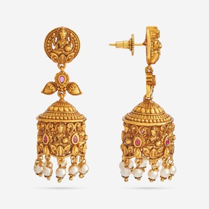 Pendientes Colgantes Antiguos de Moda, Religiosos, para Bodas y Fiestas, de Cobre y Latón con Forma de Campana, de Aleación de Zinc con Perlas y Diamantes - Product Image 4