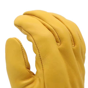 Nouveauté Gants de travail en cuir à doigts entiers Protection des mains Respirant Gants de travail en cuir pour hommes - Product Image 3