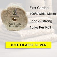 Rouleau de jute pour le plâtrage au gypse Mesta White Sliver Filasse Fibre brute cardée pour le fabricant de Placo Goodman Global Bangladesh