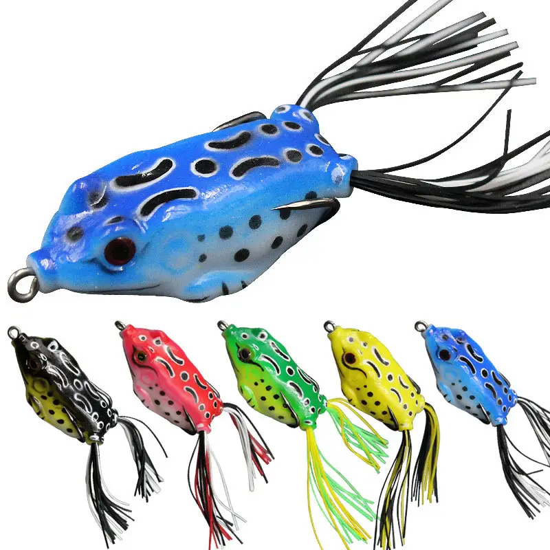 高素材海釣りルアー型用品シミュレートされたルアー餌カエルサンダーフロッグ5色バスフィッシング