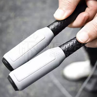 Corde à sauter réglable de haute qualité pour le fitness et l'entraînement cardio, poignées en cuir, design unisexe, MELSFIT SPORTS, utilisation à domicile/en salle de sport