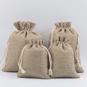 Custom Sizes Set of 12 Natural Jute Canvas Pouch <b>Bags</b> For Shopping Grocery Handmade Pure Material Tote <b>Bags</b> By Factory Suppliers - Product Image 3
