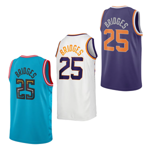 Phoenix pour hommes # Maillot de basketball Mikal Bridges brodé, uniforme cousu, édition City, tailles adultes et grandes tailles, logos d'été - Product Image 1