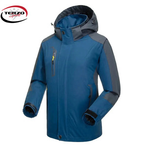 2024 unisexe Polyester/coton coupe-vent veste demi fermeture éclair poche avant haute rue Style personnalisable Logo impression hiver - Product Image 5